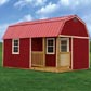 Painted Side Lofted Barn Cabin