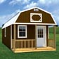 Painted Lofted Barn Cabin